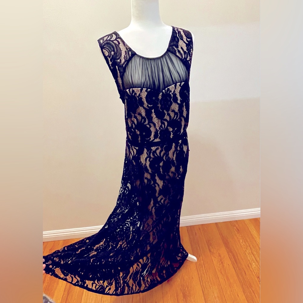ENFOCUS WOMEN Black Gorgeous Evening Dress, Size 16 W